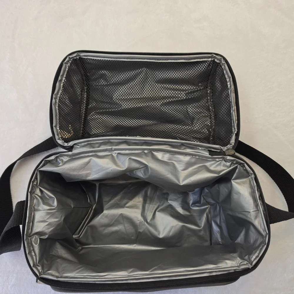 Carhartt Insulated Lunch Cooler Bag Charcoal Gray Dual Compartment Strap